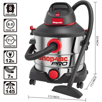 Shop-Vac 8 Gallon 6.0 Peak HP Wet/Dry Vacuum