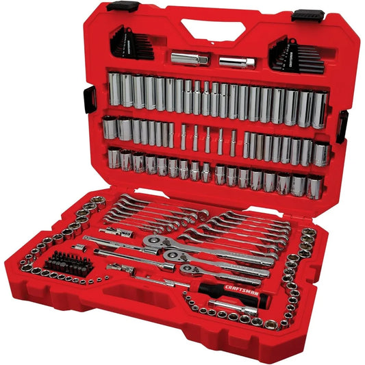 189 Piece Mechanics Tool Set, 1/4 and 3/8 Inch Drive