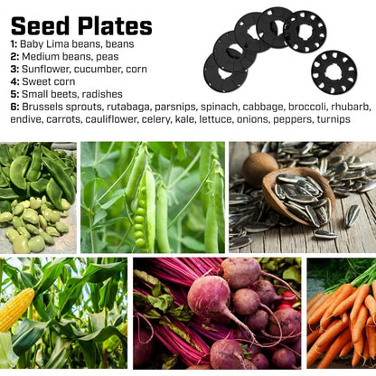 Garden Push Seeder Planter With 6 Seed Plates